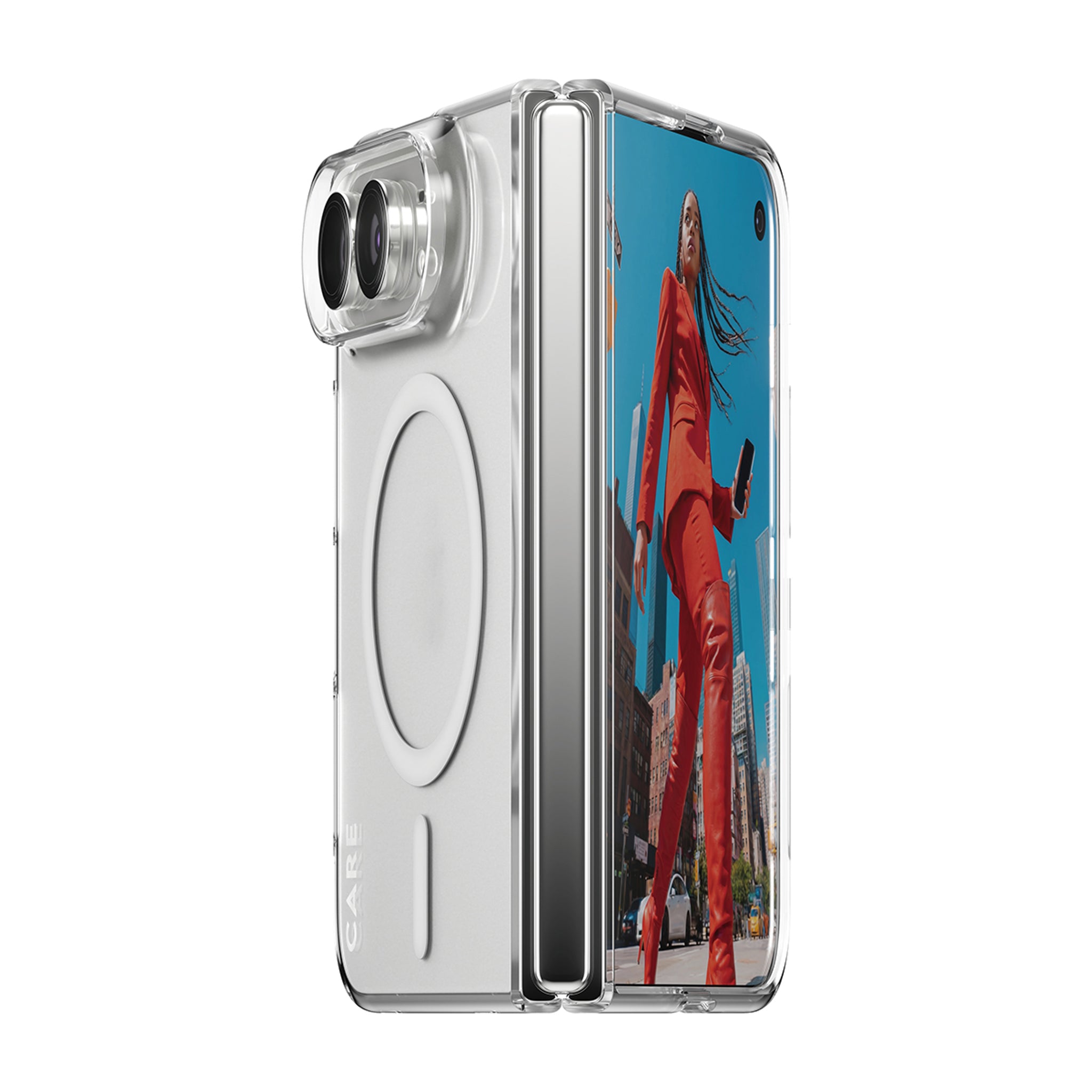 CARE™ by PanzerGlass® SL1M Case Transparent w. White MagSafe iPhone Duo
